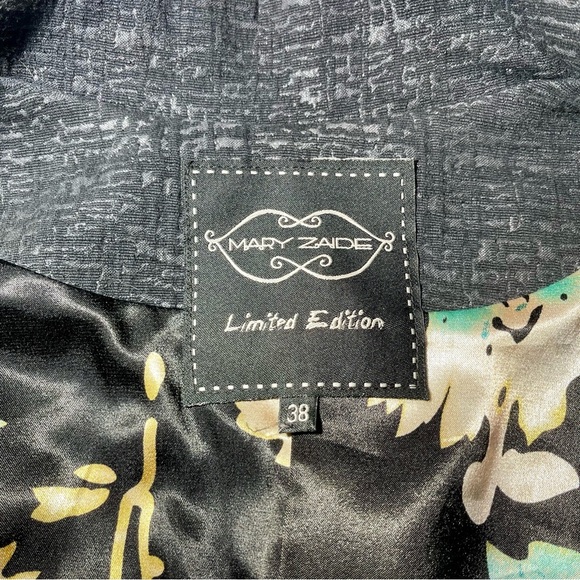 MARY ZAIDE Limited Edition Women’s Jacket Size 38 Black - Picture 5 of 7